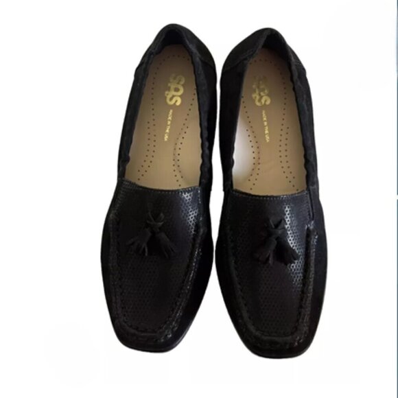 SAS Hope Leather Loafers Black Sz 9​​​​​ - Picture 1 of 12